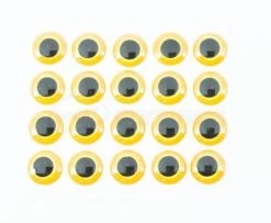Funky Hot Orange/Yellow 3D Eyes - Funky Fly Tying