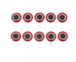 Funky Red/Silver/Black Tab Eyes 3D - Funky Fly Tying