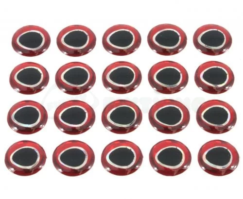 Funky Ultra 3D Holographic Red/Silver Eyes - Funky Fly Tying - Image 2